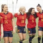 Jugadoras de la selección femenina española con la primera equipación para la Eurocopa 2022. ADIDAS 07/04/2022