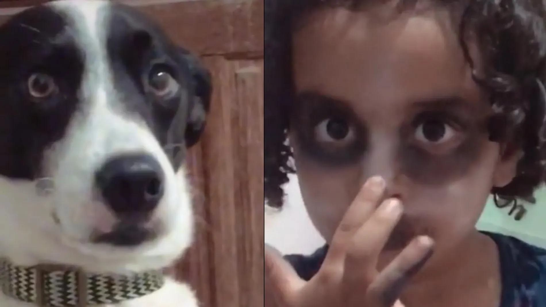 Letícia se pinta la cara para parecerse a su perro