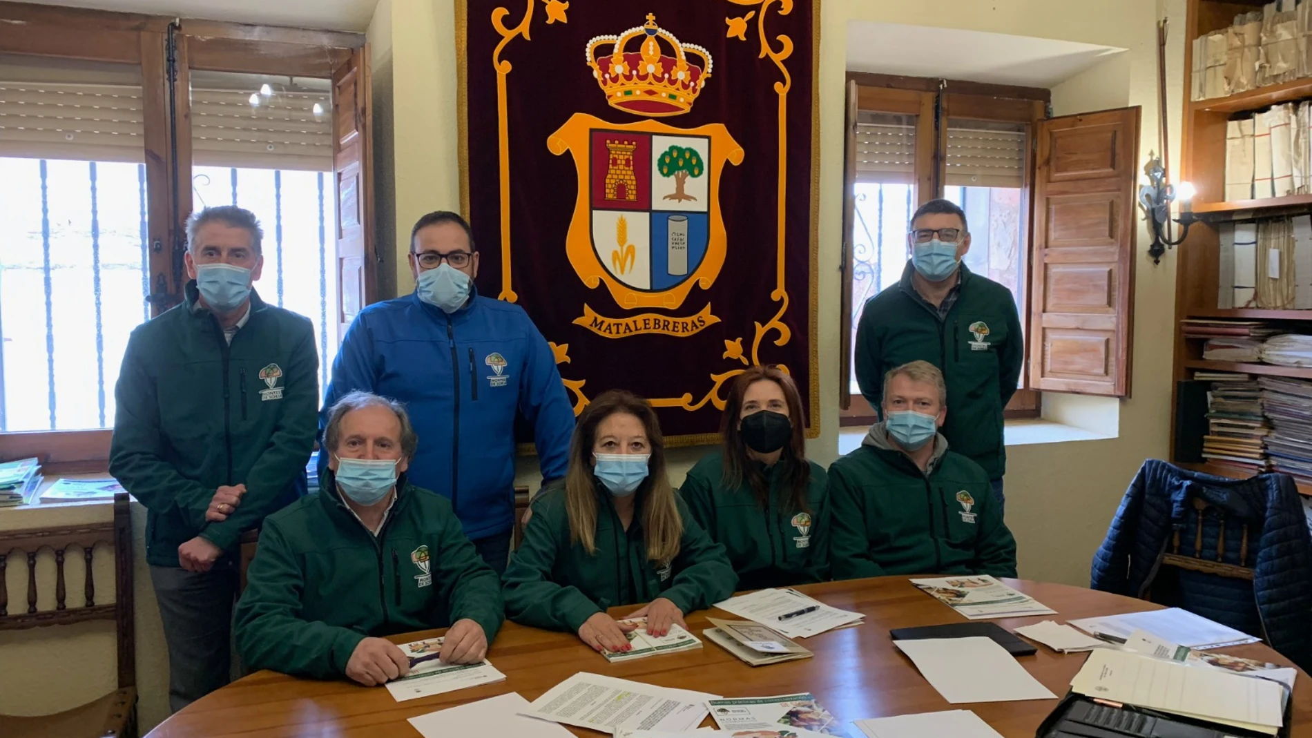 Representantes de Montes de Soria durante la reunión