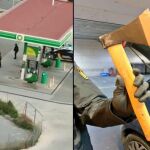 Hacha incautada al agresor de la gasolinera en Alicante