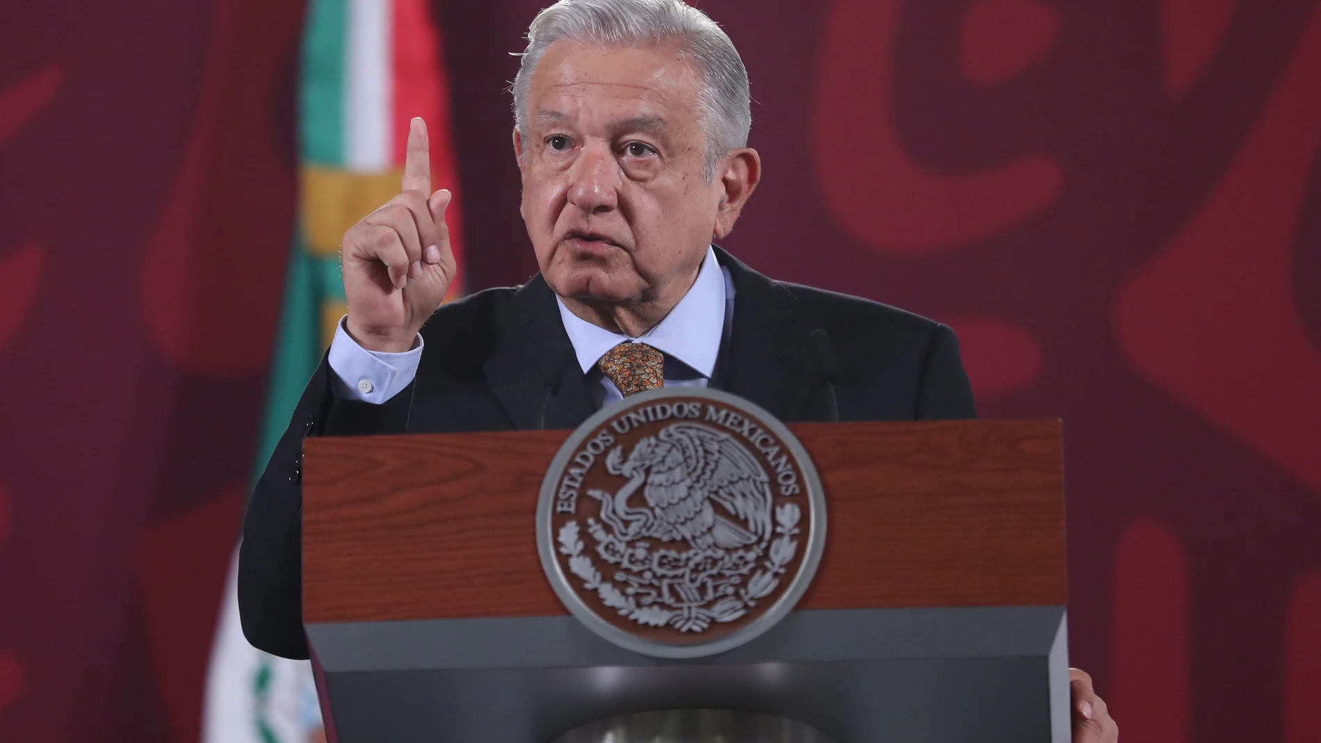 El presidente de México Andrés Manuel López Obrador, durante su conferencia de prensa matutina el pasado 8 de abril