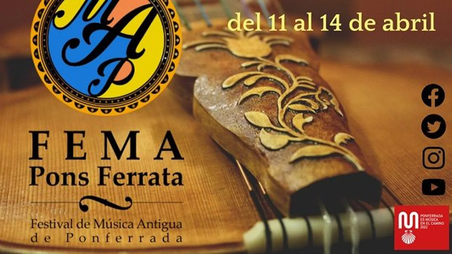 Cartel del Festival de Música de Ponferrada en León que arranca hoy