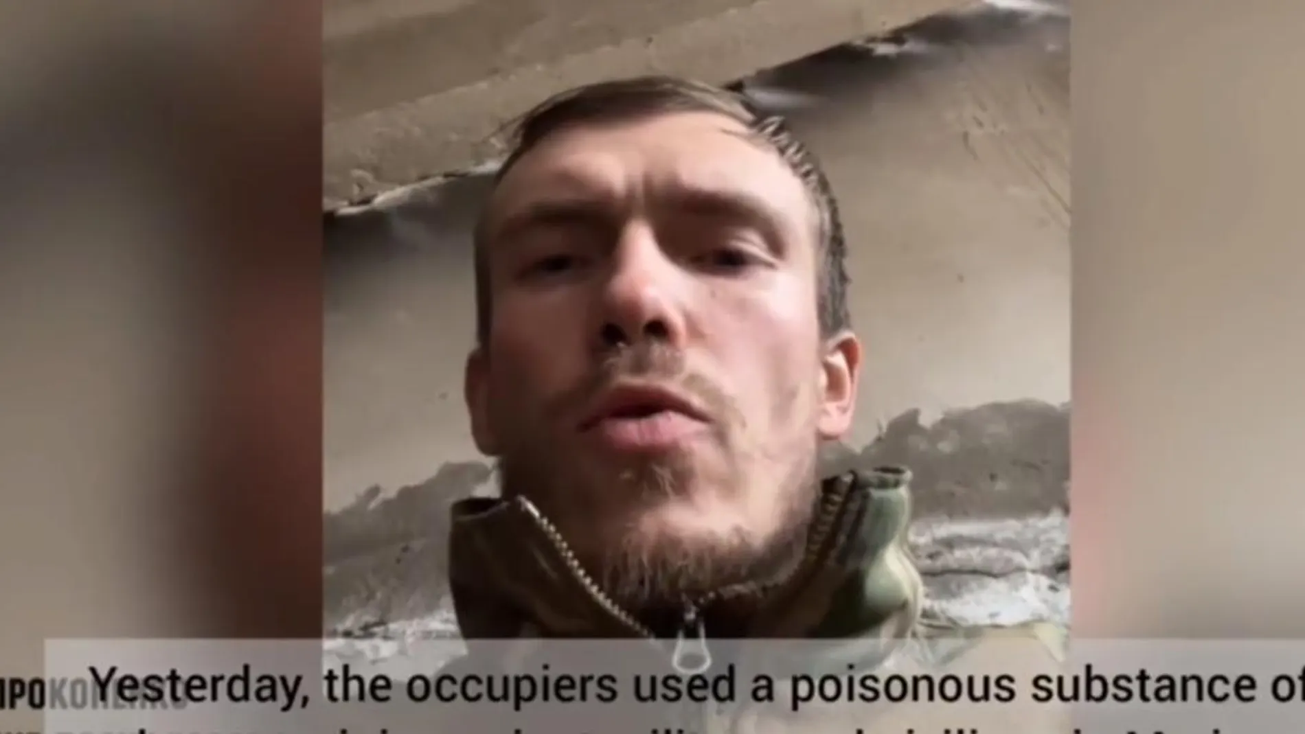 Un soldado ucraniano afectado por supuestas armas químicas lanzadas sobre Mariupol