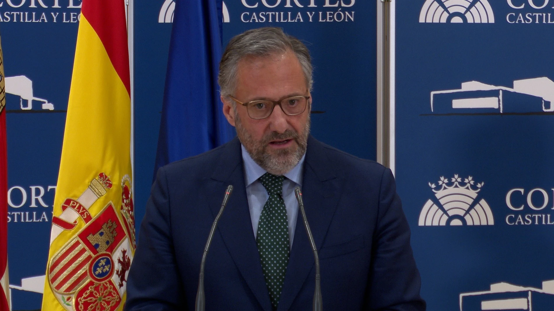 El presidente de las Cortes de Castilla y León, Carlos Pollán