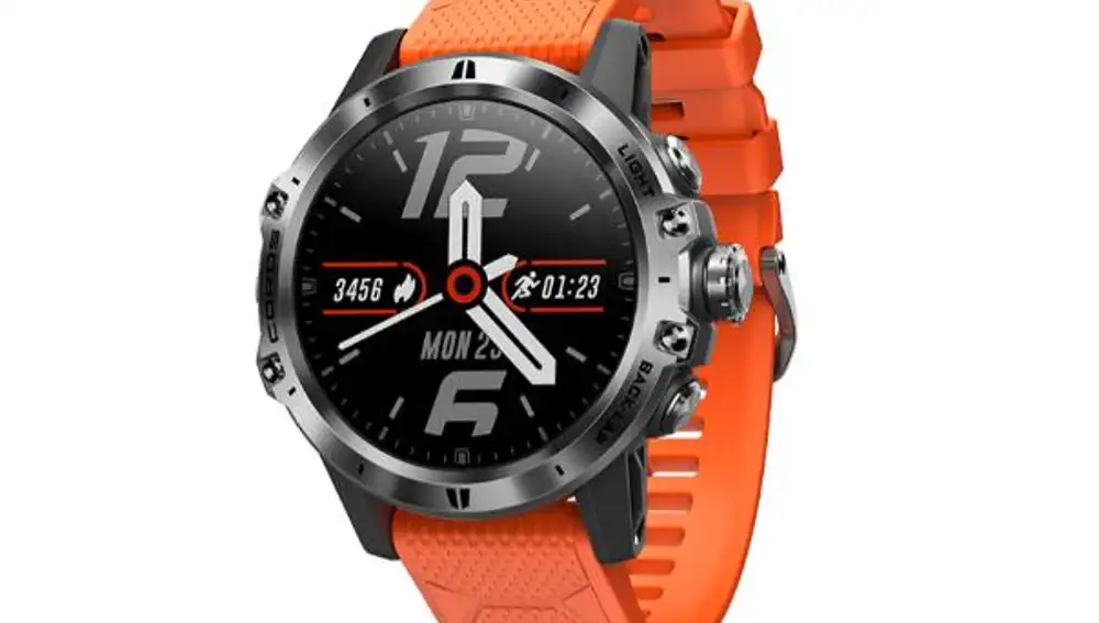 Reloj deportivo inteligente Coros Vertix Naranja Plata Fire Dragon