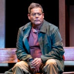 El actor Jorge Sanz durante el pase gráfico de la obra de teatro ‘El Premio’, en el Teatro Marquina