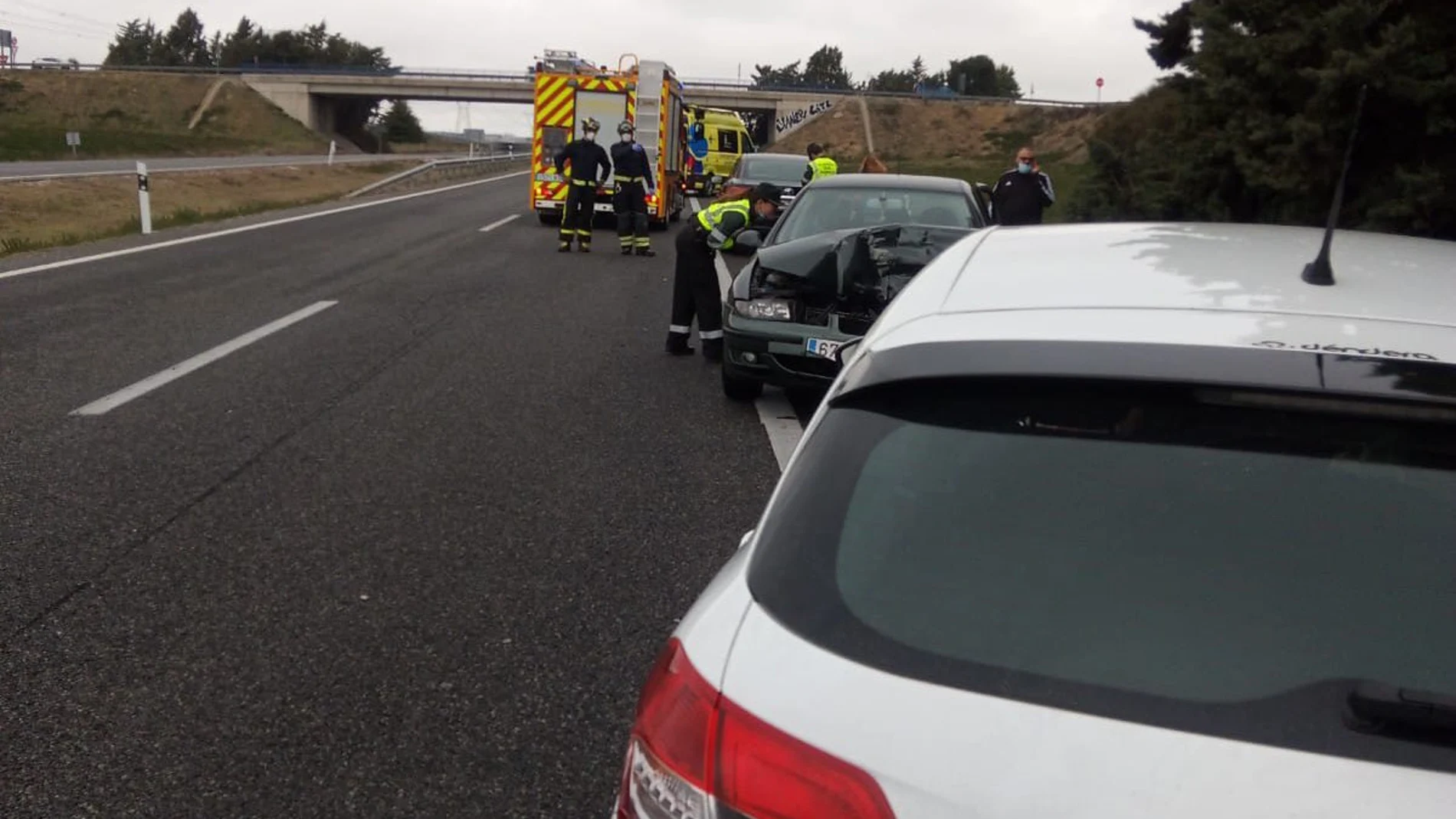 Accidente múltiple en Palacios de Goda