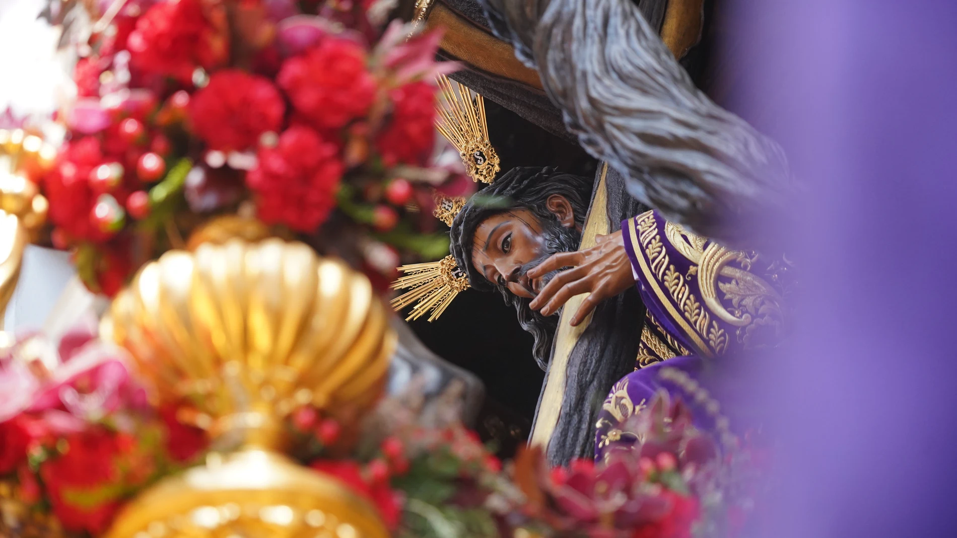 El Cristo de las Tres Caidas de la Hermandad de la Esperanza de Triana. Eduardo Briones / Europa Press