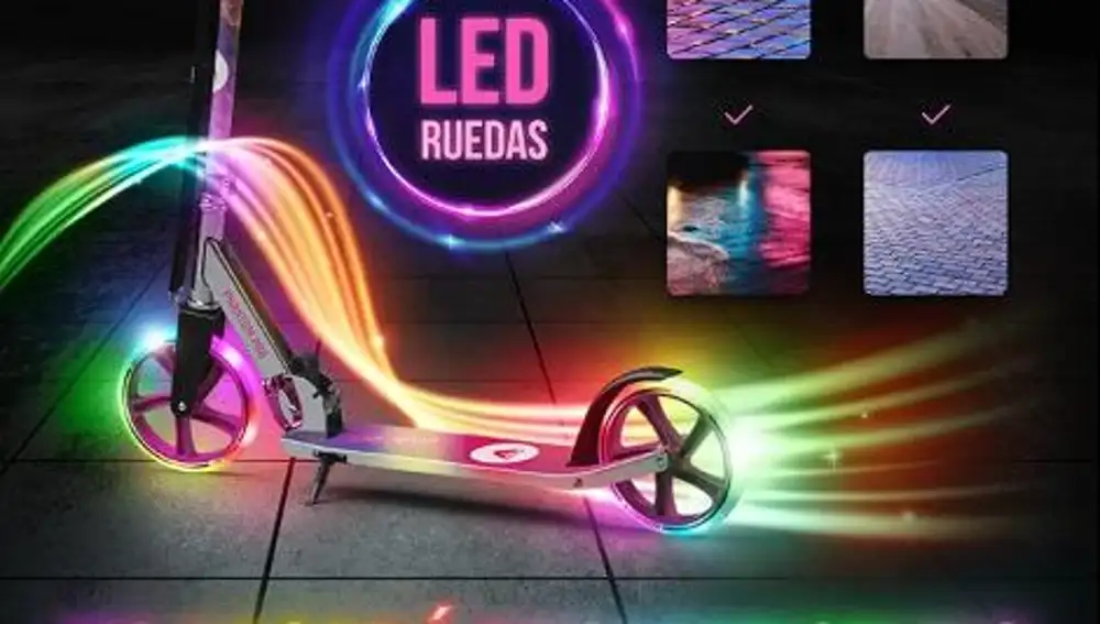 El patinete Apollo tiene la opción de ruedas LED