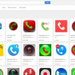 Google Play mostrando &quot;apps&quot; de grabación de llamadas.