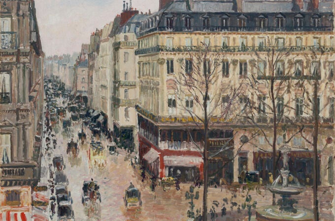 "Rue Saint-Honoré por la tarde. Efecto de lluvia", de Camille Pisarro, el cuadro que ha generado la controversia