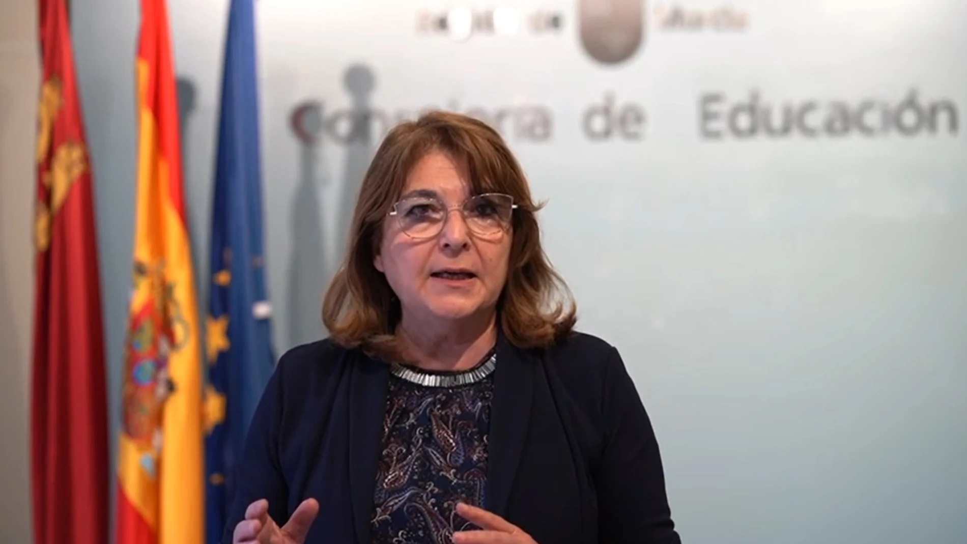 La consejera de Educación de la Región de Murcia, Mabel Campuzano