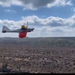 El dron ruso, volando casi al ras del suelo (Telegram)
