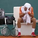 Novak Djokovic durante la final en Belgrado
