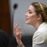 Amber Heard durante el juicio por difamación
