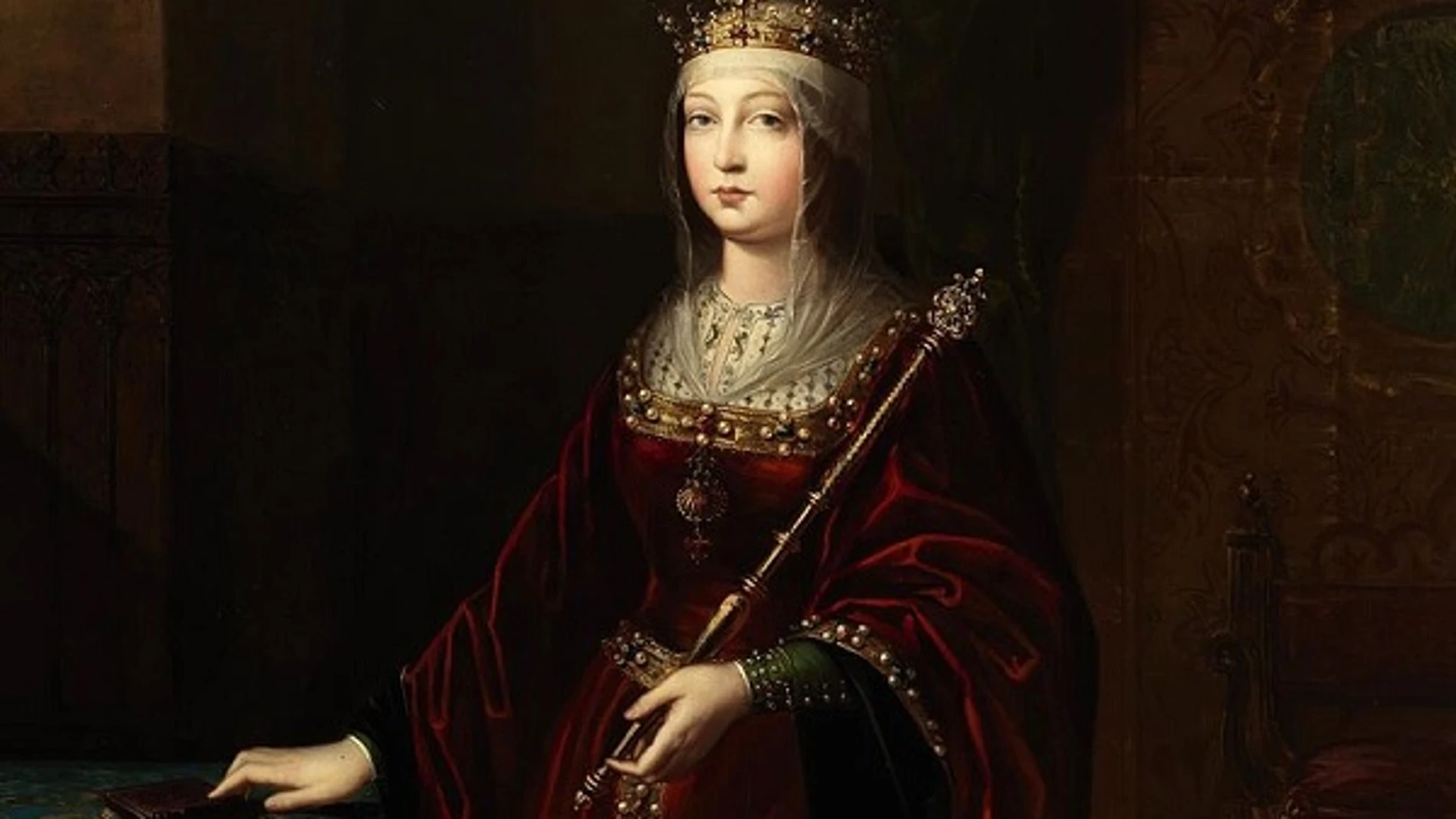El retrato de Isabel I de Castilla pintado por Luis de Madrazo que se encuentra en el Museo del Prado