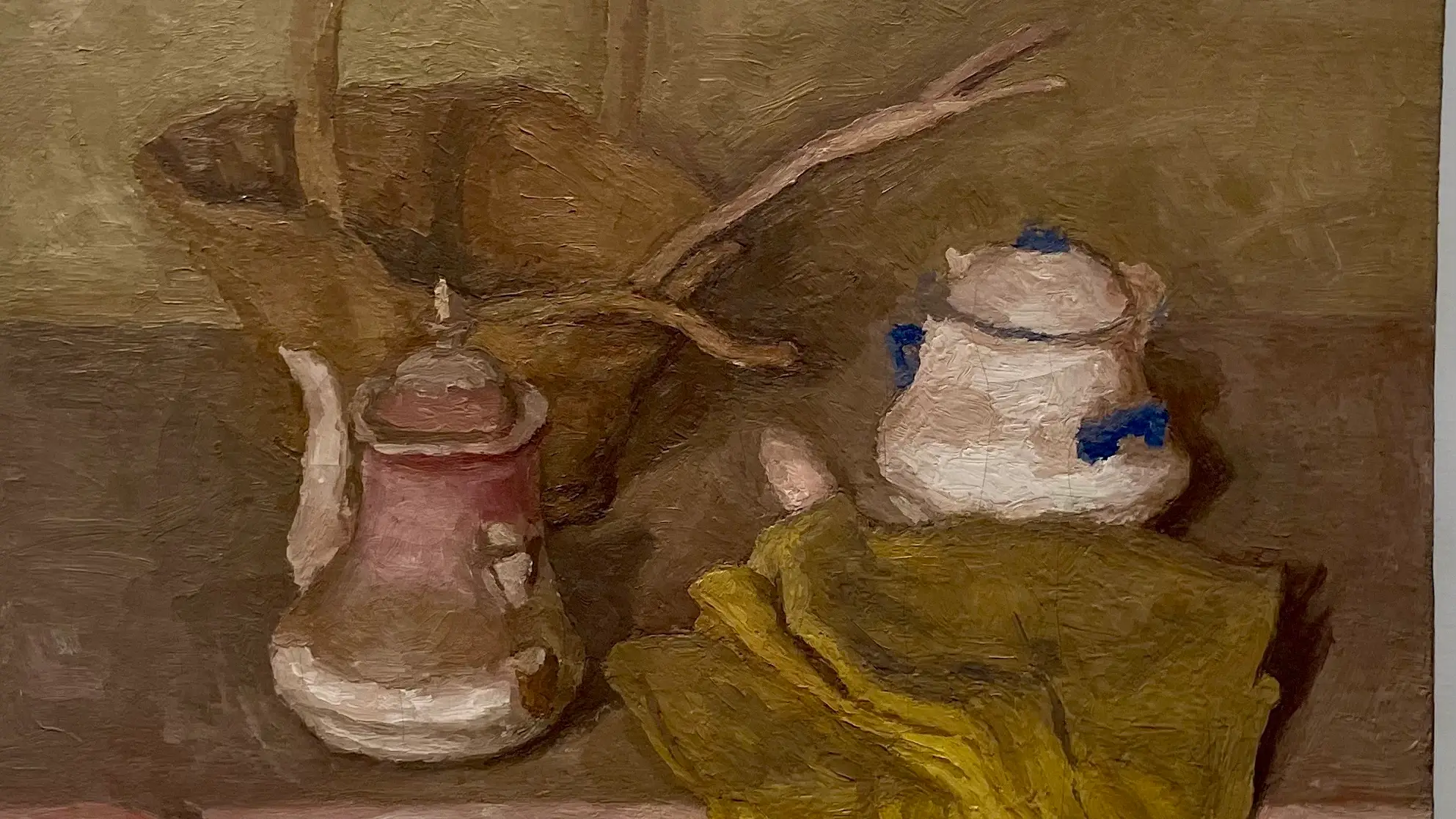 Uno de los cuadros expuestos de Giorgio Morandi en la Gallería Mattia de Luca en Roma