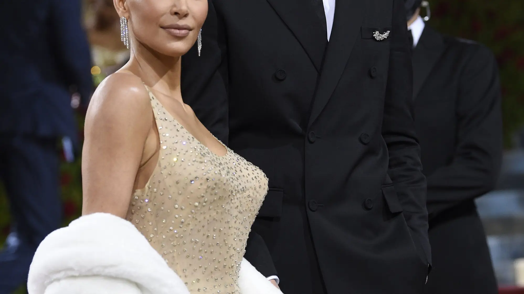 Kim Kardashian, left, and Pete Davidson attend The Metropolitan Museum of Art's Costume Institute benefit gala celebrating the opening of the &quot;In America: An Anthology of Fashion&quot; exhibition on Monday, May 2, 2022, in New York. (Photo by Evan Agostini/Invision/AP)