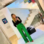  No sabíamos que necesitábamos unos pantalones verdes de lentejuelas hasta que hemos visto a Nuria Roca en Instagram y nos ha creado ansia viva 