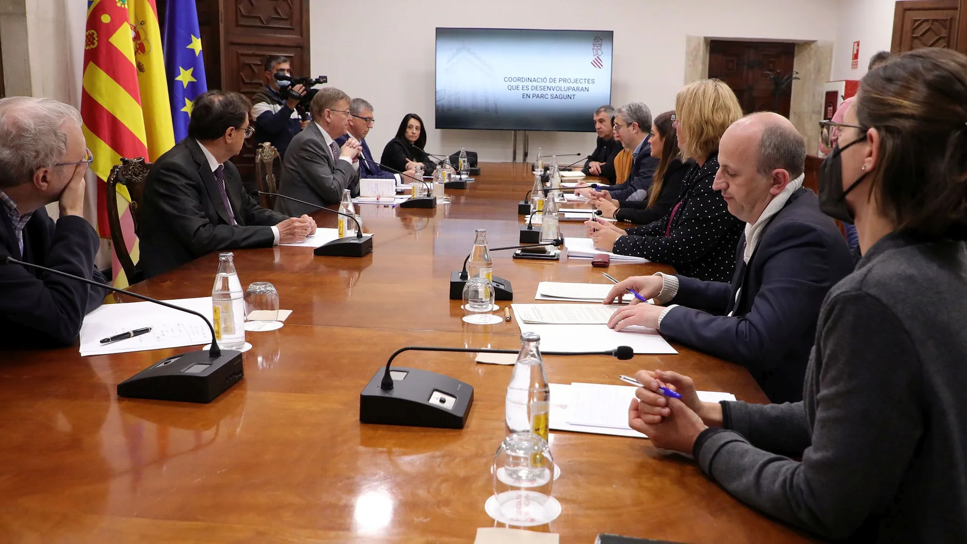 El presidente Puig ha reunido a los consellers implicados en la gigafactoría de Sagunt