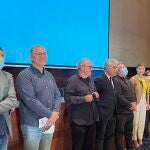 Jesús María Prada, Clara San Damián y Francisco Guarido, entre otros, durante la inauguración del Seminario
