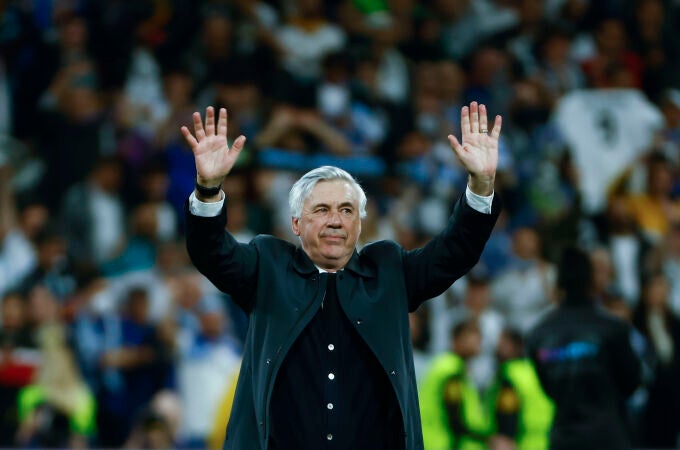Ancelotti celebra la victoria en semifinales ante el City