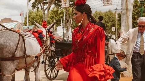 María García de Jaime en la Feria de Sevilla.