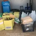 Parte del material intervenido por la Policía Local de Sevilla
