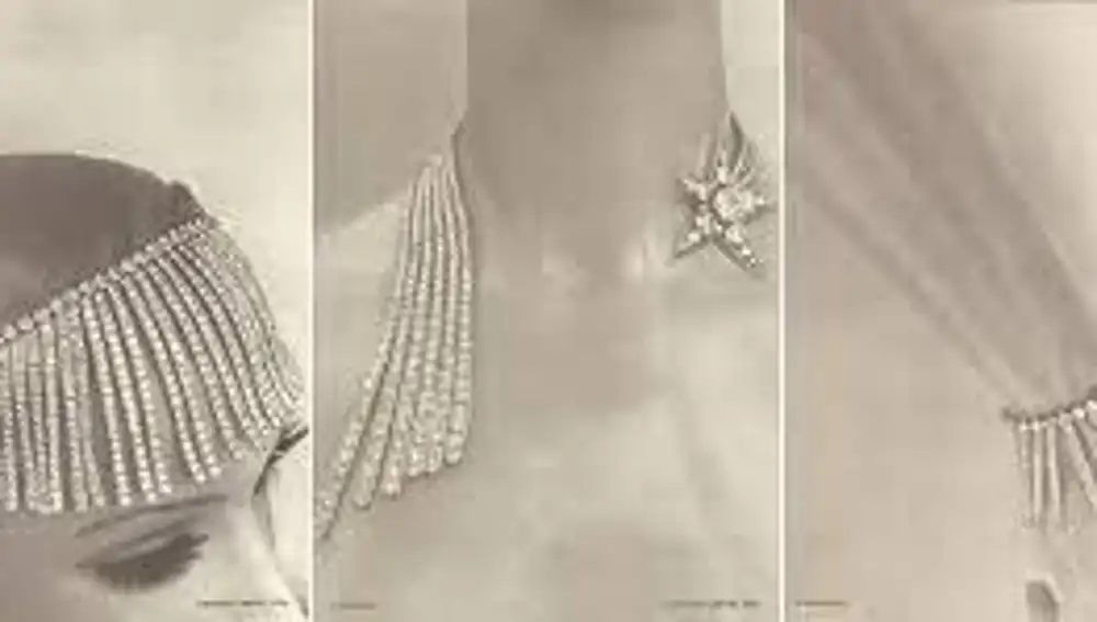 Fotografía del dossier de prensa original sobre CHANEL colección &quot;Bijoux de Diamants&quot;.