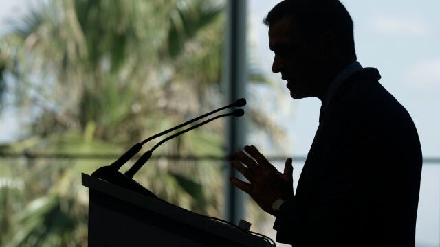 El presidente del Gobierno, Pedro Sánchez durante su intervención en la última jornada de la Reunión del Cercle d'Economia celebrado en Barcelona