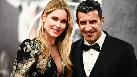 Luis Figo y Helen Svedin