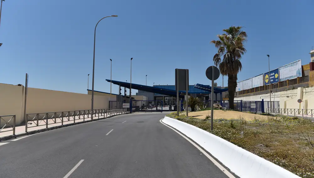 Aduana del Tarajal cerrada, a 7 de mayo de 2022, en Ceuta (España)
