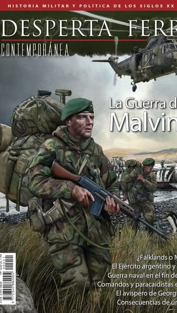 Portada del número de la revista Desperta Ferro dedicada a Las Malvinas