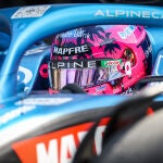 Fernando Alonso, al volante de su Alpine.