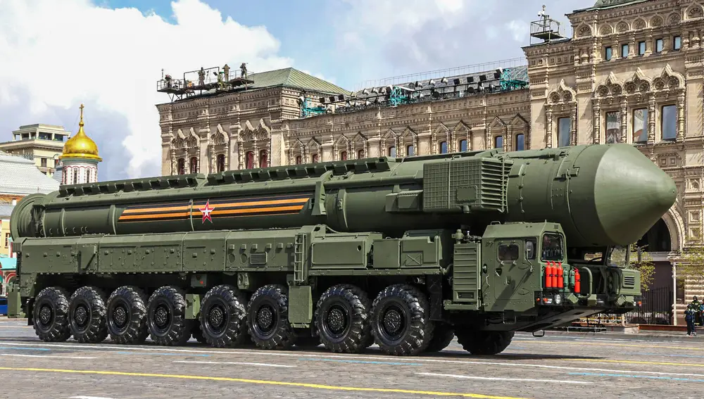 Un misil balístico intercontinental RS-24 Yars en Moscú