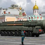 El misil balístico intercontinental RS-24 Yars durante el desfile de Día de la Victoria en Moscú