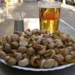 El consumo de caracoles es muy popular en Valencia