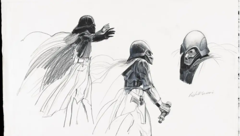 Primeros diseños del casco de Darth Vader creados por Ralph McQuarry