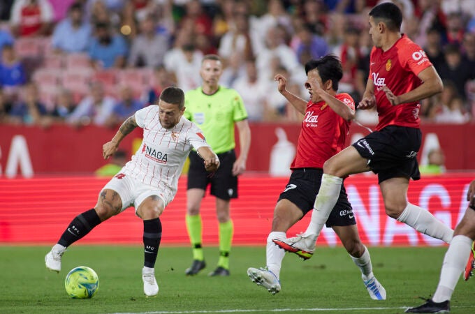 Un momento del Sevilla-Mallorca de la jornada 36ª de la Liga Santander