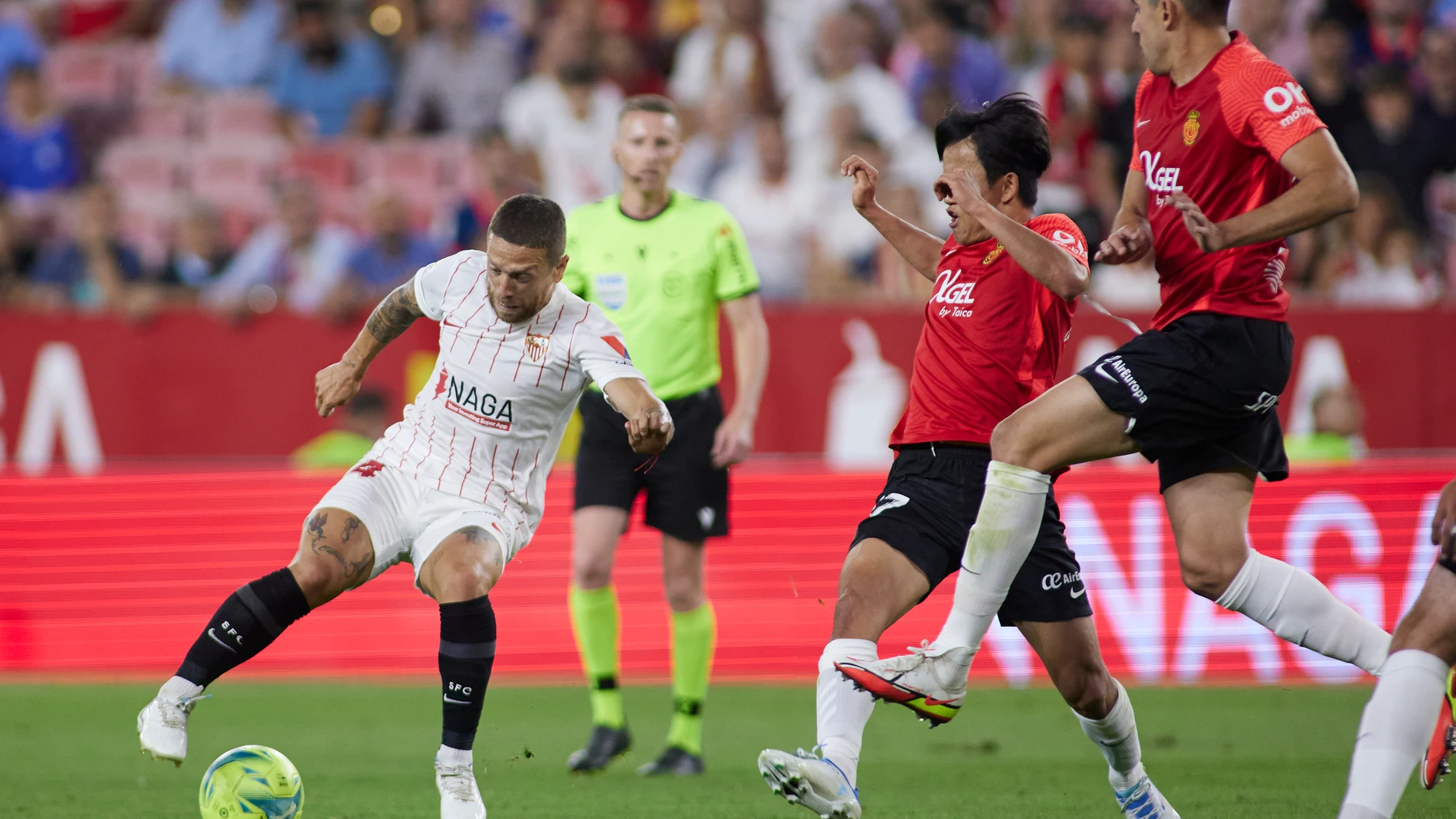 Un momento del Sevilla-Mallorca de la jornada 36ª de la Liga Santander