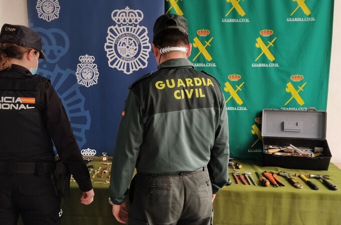 Efectos recuperados por efectivos de la Guardia Civil y Policía Nacional de Soria