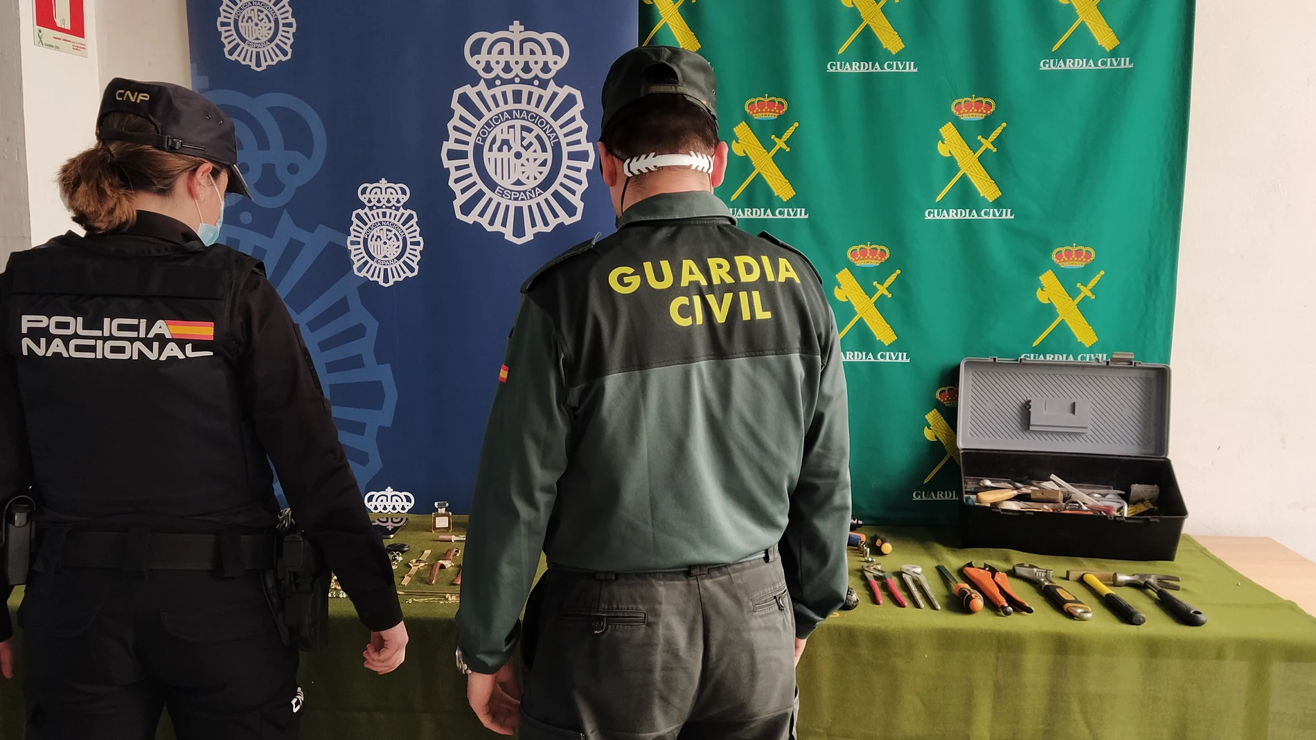 Efectos recuperados por efectivos de la Guardia Civil y Policía Nacional de Soria