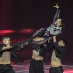 Chanel durante la Gran Final de Eurovisión 2022 en Turín