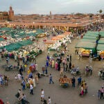 Vista de la plaza Jamaa el Fna de Marrakech (Marruecos)