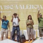 Papi Robles, Joan Ribó, Isabel Lozano y Sergi Campillo en el acto de la campaña #ViscAValència,