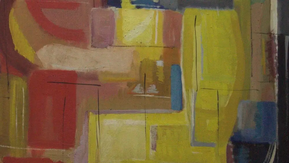 Un óleo sobre lienzo de Isabel Santaló, una de tantas obras de su producción abstracta