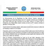 Comunicado del Gobierno de Mali en el que anuncia su retirada del G-5
