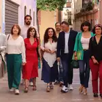 Los integrantes de Por Andalucía, con Inmaculada Nieto en el centro
