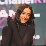 La cantante Chanel posa antes de la rueda de prensa organizada por RTVE ante su tercer puesto en Eurovisión