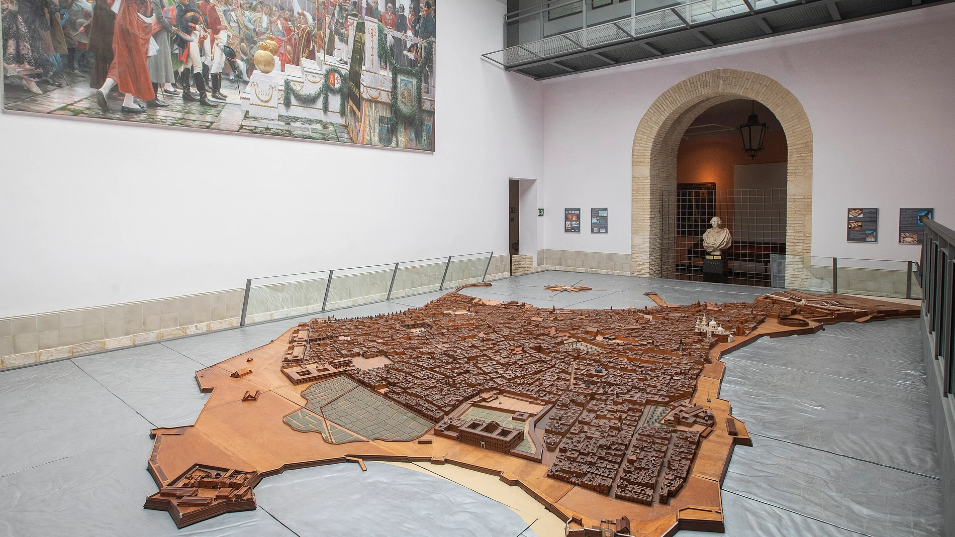 Maqueta exacta de la ciudad de Cádiz que mandó construir Carlos III para conocer las debilidades y fortalezas de la que entonces era la plaza fuerte española más codiciada por las potencias enemigas. EFE/Román Ríos